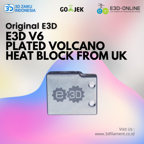 Original E3D V6 Plated Volcano Heat Block from UK